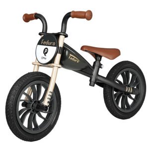 QPLAY bežecký bicykel Feduro Black/Golden, vek 3-6 rokov