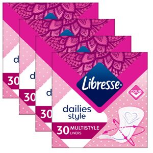 Libresse Dailies Style Multistyle Čistiace vankúšiky 4x30ks