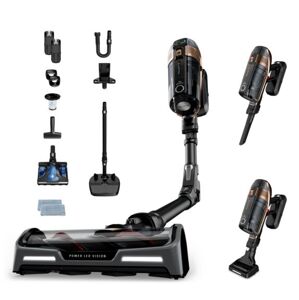 Rowenta RH99G3WO X-Force Flex 15.60 stojatý vysávač - čierny, mosadzný