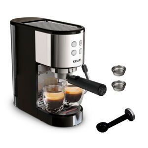 Krups XP441810 Virtuoso Essential kávovar s pákovým lisom, Black-Inox
