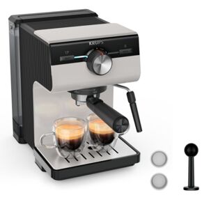 Krups XP381B10 Authentic Kávovar s pákovým lisom, sivý