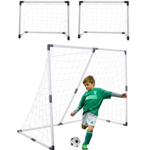 Sada futbalových brán 2v1 Pepita 143x110x70cm - čierno-biela