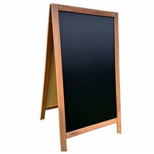 Pepita obojstranná drevená tabuľa Stop - XXL 110x60cm