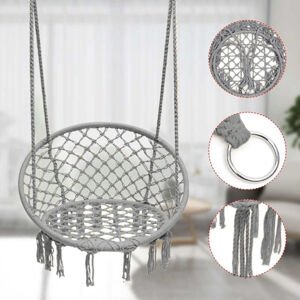 Vysoká stolička Funfit Garden macramé - sivá