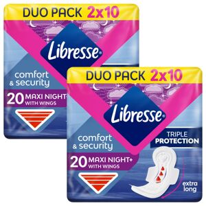 Libresse Maxi Night+ Comfort &amp; Security Nočné hygienické...