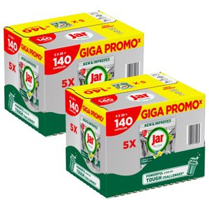 Kapsule do umývačky riadu Jar Platinum All In One Lemon 2x140ks