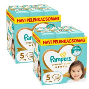 Pampers Premium Care 2 mesačné balenie plienok 11-16kg Junior 5 (296ks)