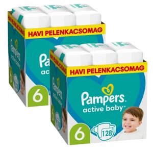 Pampers Active Baby 2 mesačné balenie plienok 13-18kg Junior 6 (256ks)