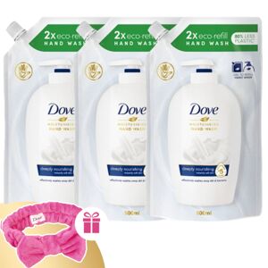Tekuté krémové mydlo Dove Deeply Nourishing 3x500 ml + darčeková...