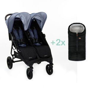 VALCO BABY Kočík dvojičkový Slim Twin Glacier + PETITE&amp;MA...
