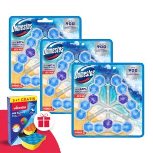 Domestos Power5 Blok na osvieženie toalety Ocean (9x50g) + darček...