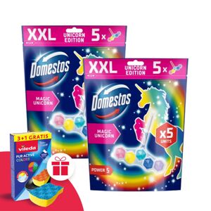Domestos Power5 Blok na osvieženie toalety Magic Unicorn (10x50g)...