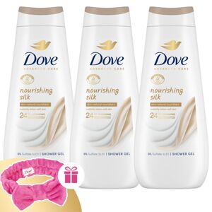 Dove Advanced Care Vyživujúci hodvábny krémový sprchový gél 3x400...
