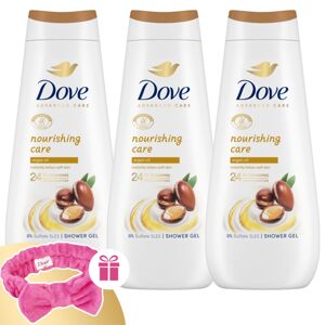 Dove Advanced Care Vyživujúci krémový sprchový gél 3x400ml + darč...