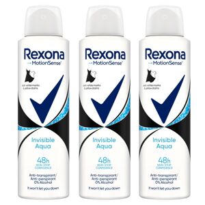 Rexona MotionSense Invisible Aqua Antiperspirant 3x150ml