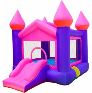Pepita Castle Skákací hrad 350x270x250cm so šmykľavkou - fialovo-ružová
