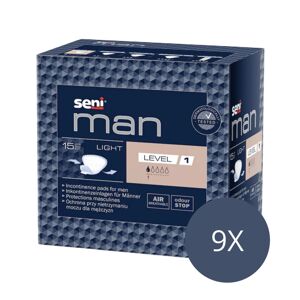 Seni Man Light Level 1 mužské inkontinenčné vložky 9x15ks
