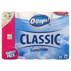 Ooops! Toaletný papier Classic Sensitive 3 Ply 24 roliek