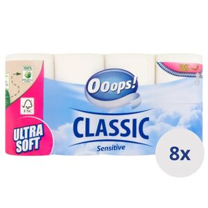 Ooops! Toaletný papier Classic Sensitive 3 Ply 8x8 roliek