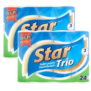 Star Trio 3-vrstvový toaletný papier 2x24 roliek