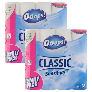 Ooops! Toaletný papier Classic Sensitive 3 Ply 2x32 roliek