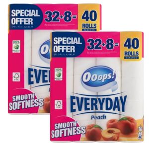 Ooops! Toaletný papier Everyday Peach 3 Ply 2x40 roliek
