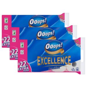 Ooops! Toaletný papier Excellence Sensitive 3 Ply 3x16 roliek
