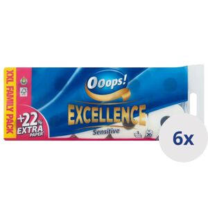 Ooops! Toaletný papier Excellence Sensitive 3 Ply 6x20 roliek