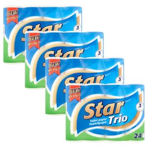 Star Trio 3-vrstvový toaletný papier 4x24 kotúčov