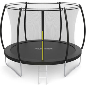 Funfit Premium 312cm vnútorná sieťovaná trampolína s rebríkom - čierna