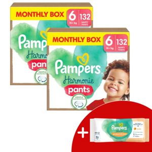 Pampers Harmonie Pants 2 mesačné balenie plienok 15+kg Junior 6 (...