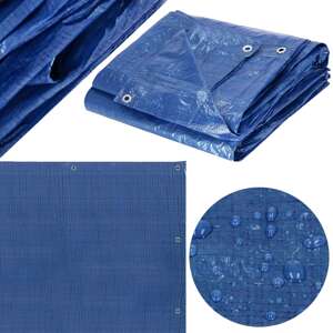 Laminovaná nepremokavá polyetylénová plachta, 60g/m2, 4x4m, modrá