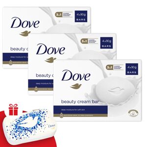 Dove Beauty Cream Bar Cream Soap Original 12x90g + darčeková sada...
