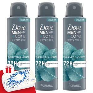 Dove Men+Care Advanced pánsky dezodorant Eukalyptus + mäta 3x150m...