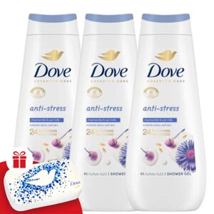 Krémový kúpeľ Dove Advanced Care Anti-Stress 3x400ml + darčeková...