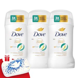 Antiperspirant Dove Advanced Care Go Fresh s vôňou hrušky 3x50 ml...