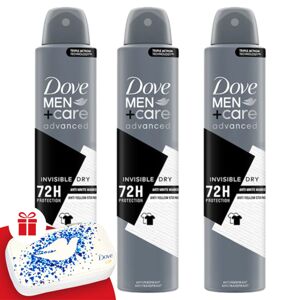 Dove Men+Care Advanced pánsky dezodorant Invisible Dry 3x200ml +...