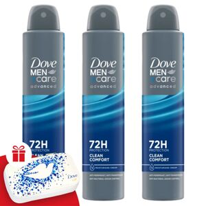 Dove Men+Care Advanced pánsky dezodorant Clean Comfort 3x200ml +...