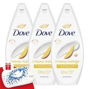 Krémový kúpeľ Dove Creamy Indulge 3x720ml + darčeková manikúrová sada