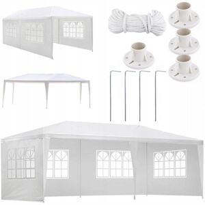Záhradný altánok Italform XL so 4 bočnými stenami 3x6 m - biely