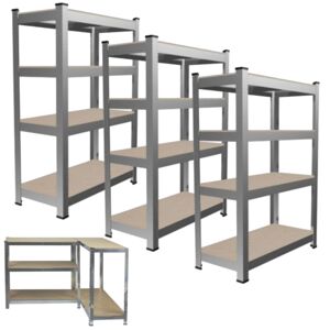 GardenLine 3 kovové police s MDF doskami, 180x90x40cm - Max. Max....