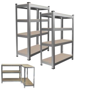 GardenLine 2ks kovový policový systém s MDF doskami, 180x90x40cm...
