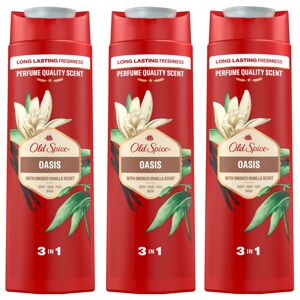 Old Spice Oasis 3v1 Pánsky šampón a sprchový gél 3x400ml