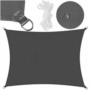 Springos nepremokavá štvorcová slnečná plachta 3x2m 160 g/m2 - Tm...
