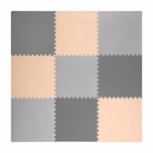Ricokids Veľké hubové puzzle 180x180cm - sivé, broskyňové