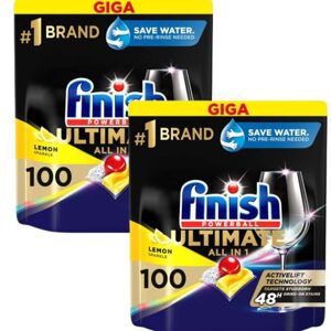 Finish Ultimate All in 1 Kapsule do umývačky riadu s citrónom 2x100ks