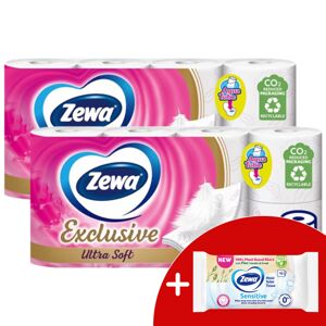 Zewa Exclusive Ultra Soft 4 Ply Toaletný papier 2x8 roliek + darč...