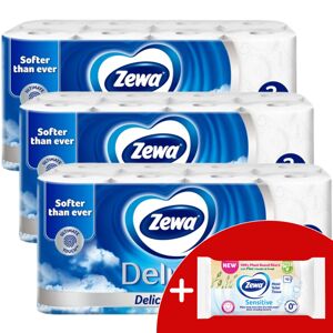 Zewa Deluxe Delicate Care 3 Ply Toaletný papier 3x16 roliek + dar...