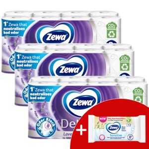 Zewa Deluxe Lavender Dreams 3-vrstvový toaletný papier 3x16 rolie...