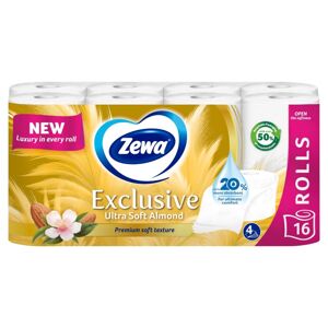 Zewa Exclusive Ultra Soft Almond 4 Ply Toaletný papier 16 roliek
